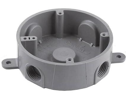 round outdoor junction box with outlet|exterior round junction box.